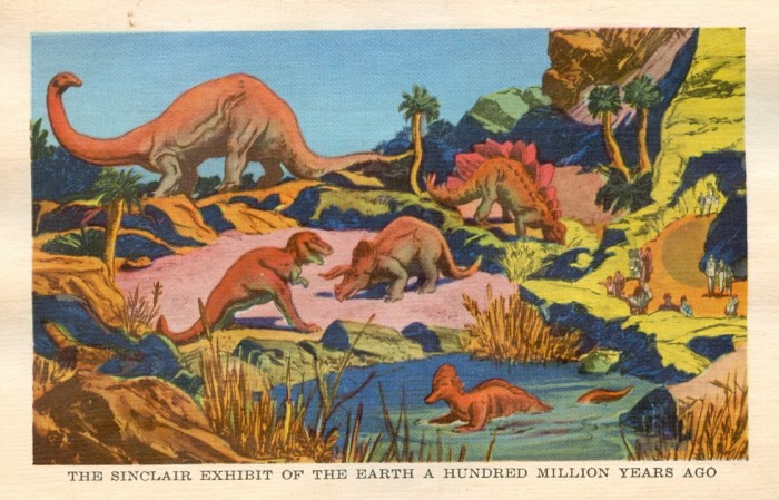 Sinclair dinosaurs postcard