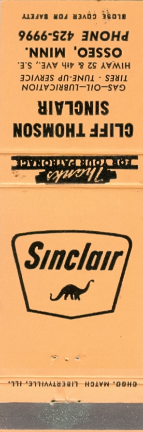 Sinclair matchbook