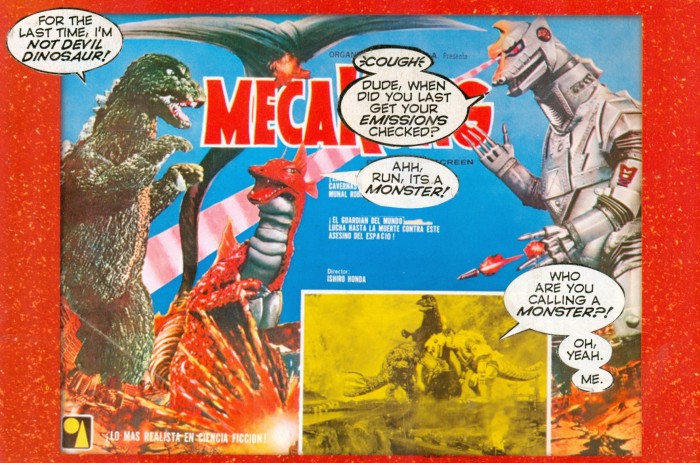 Mechagodzilla postcard