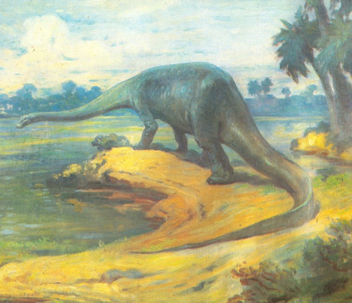 Knight Diplodocus painting